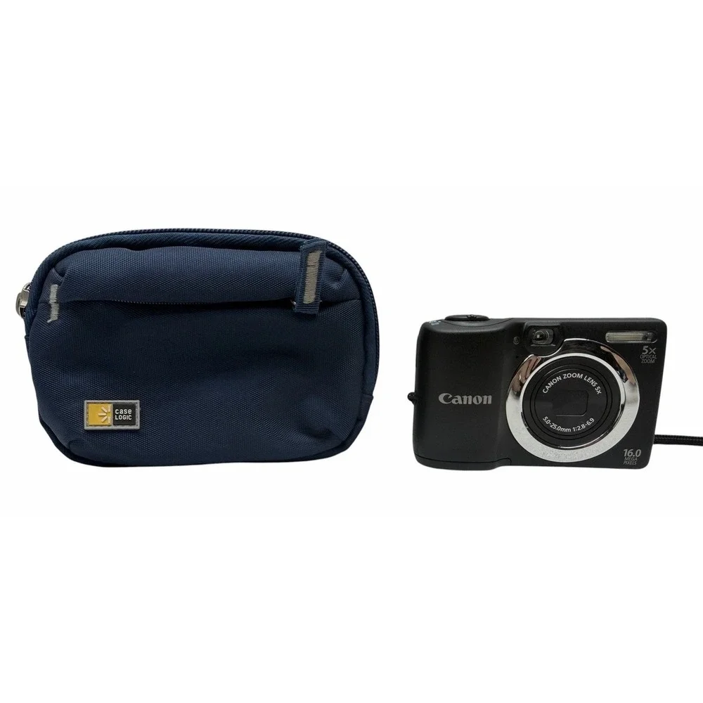 Canon PowerShot A1400 HD 16MP Digital Camera 5X Zoom w/ Case, 4GB SD Card Tested